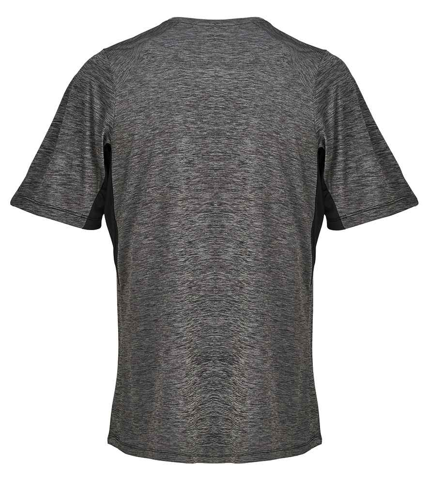 SOL'S Unisex Storm Performance T-Shirt in Black Marl/Black, back view