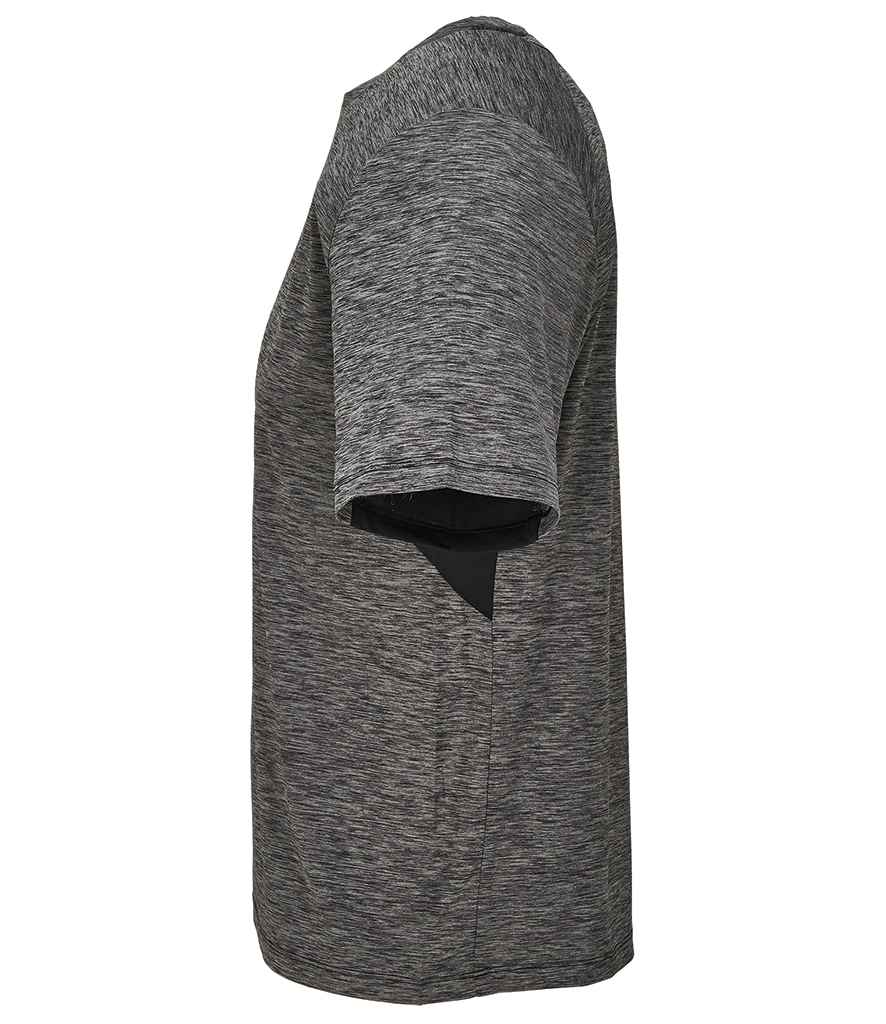 SOL'S Unisex Storm Performance T-Shirt in Black Marl/Black, back view