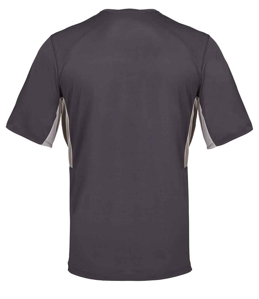 SOL'S Unisex Storm Performance T-Shirt in Dark Grey/Light Grey, back view