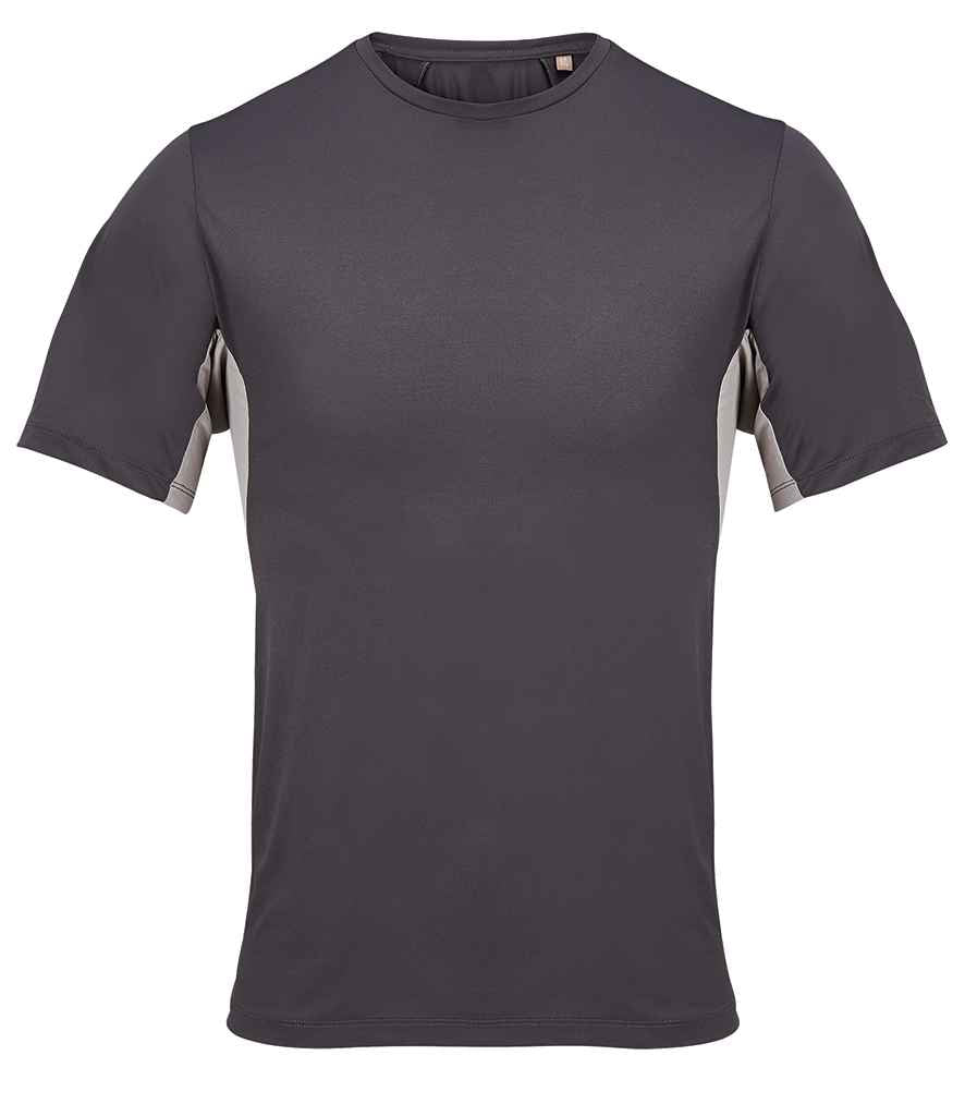 SOL'S Unisex Storm Performance T-Shirt in Dark Grey/Light Grey, front view