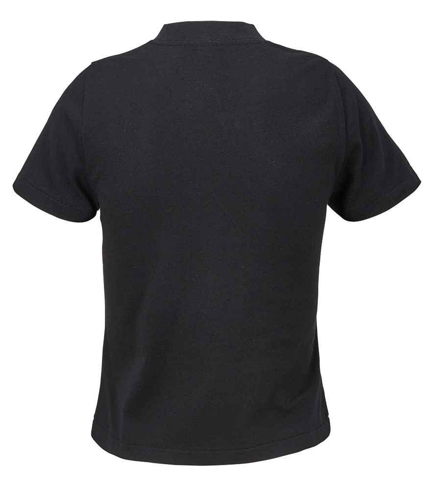 SOL'S Ladies Lilia Low Crop T-Shirt in Deep Black, back view