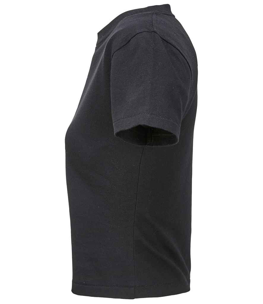 SOL'S Ladies Lilia Low Crop T-Shirt in Deep Black, side view