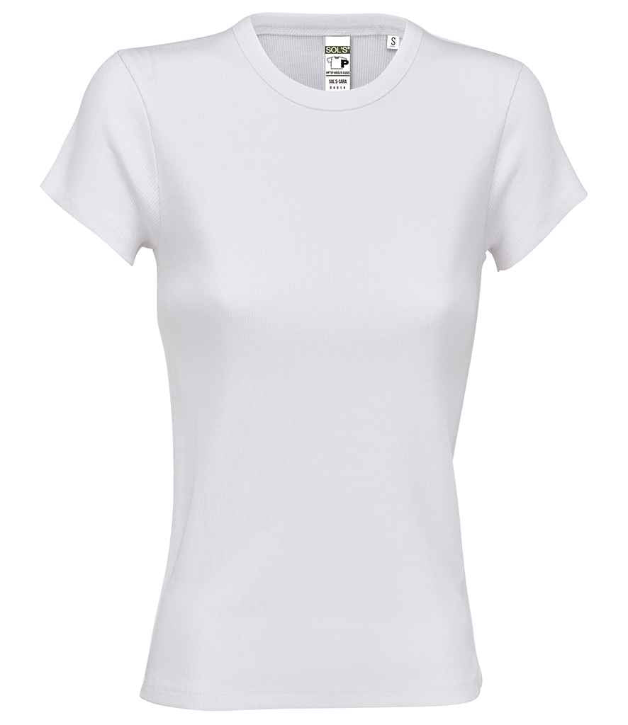 SOL'S Ladies Sara T-Shirt in White, front view