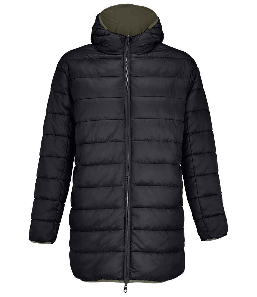 SOL'S Unisex Reverse Parka Jacket in Army