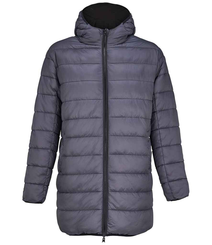 SOL'S Unisex Reverse Parka Jacket in Black