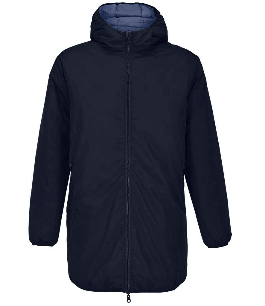 SOL'S Unisex Reverse Parka Jacket in French Navy, front view