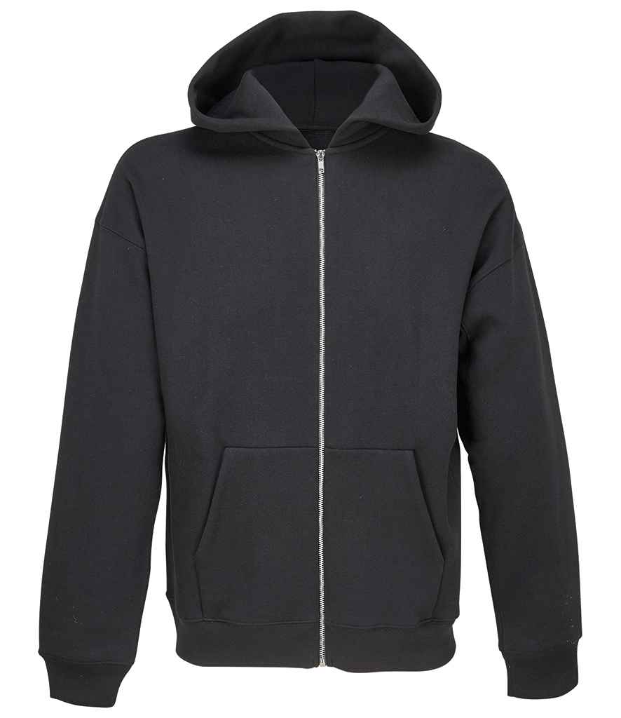 SOL'S Unisex Jelo Zipped Hoodie in Black, front view