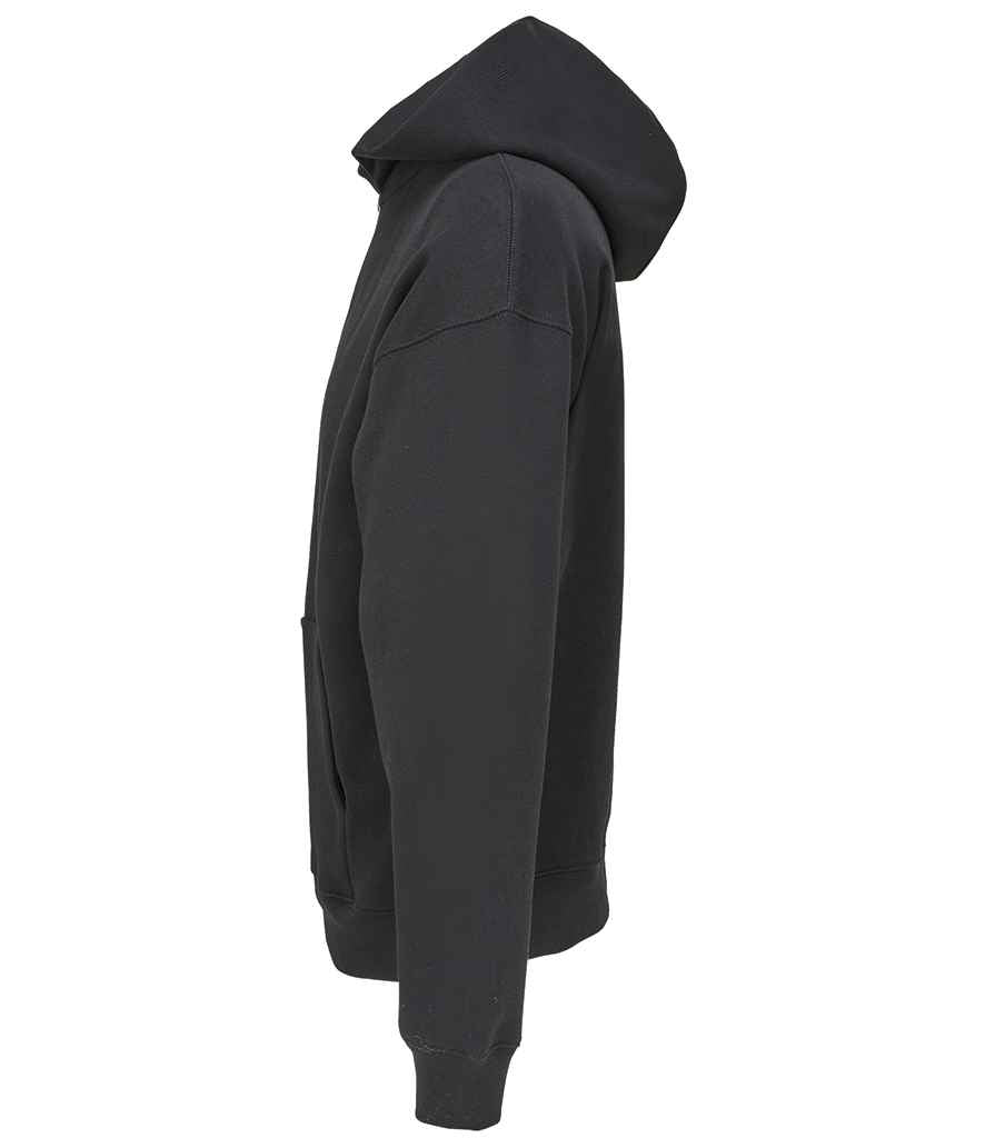 SOL'S Unisex Jelo Zipped Hoodie in Black, side view