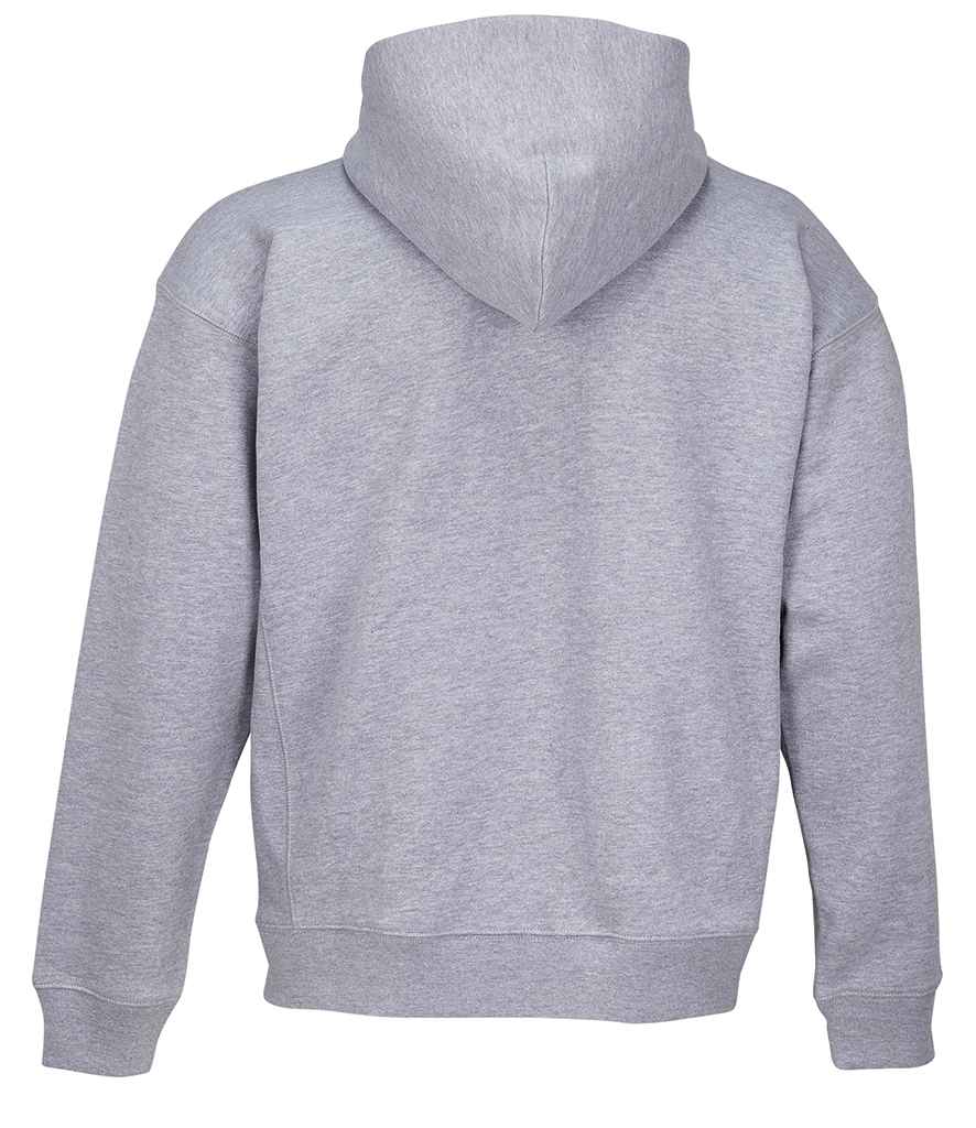 SOL'S Unisex Jelo Zipped Hoodie in Grey Marl, back view