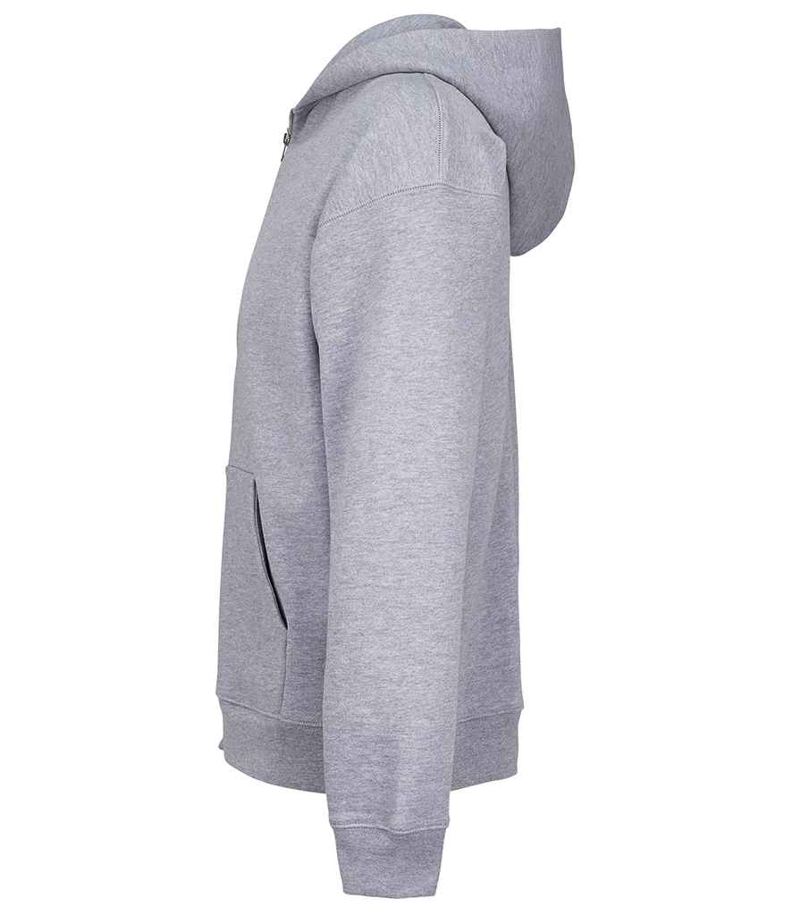 SOL'S Unisex Jelo Zipped Hoodie in Grey Marl, side view