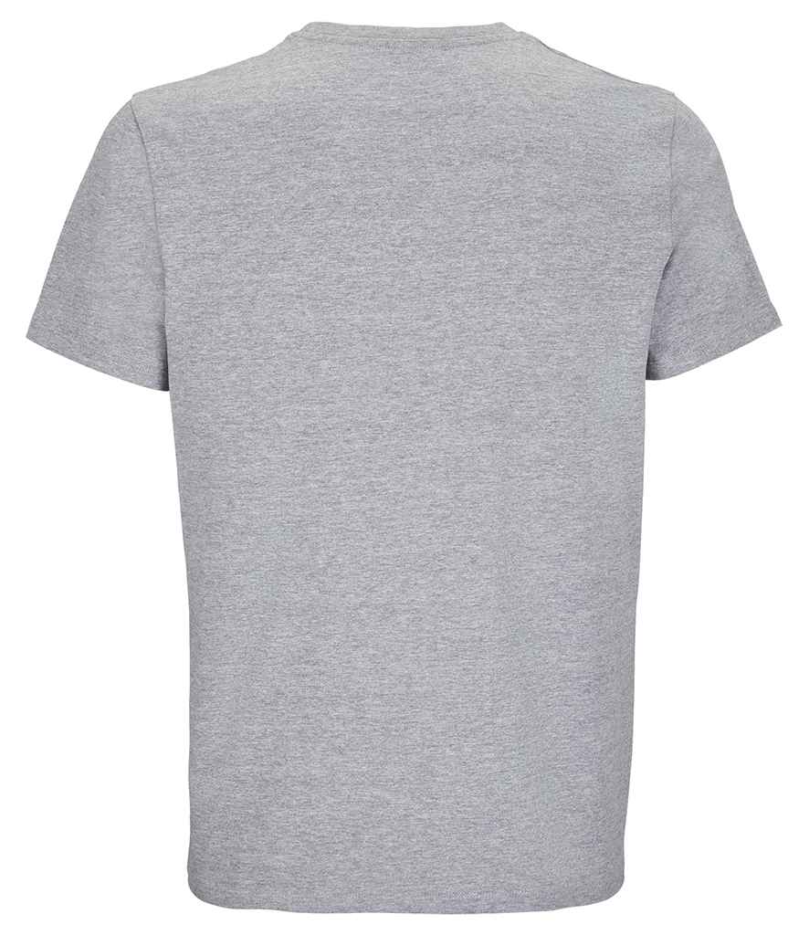 SOL'S Unisex Lyam Premium T-Shirt in Grey Marl, back view