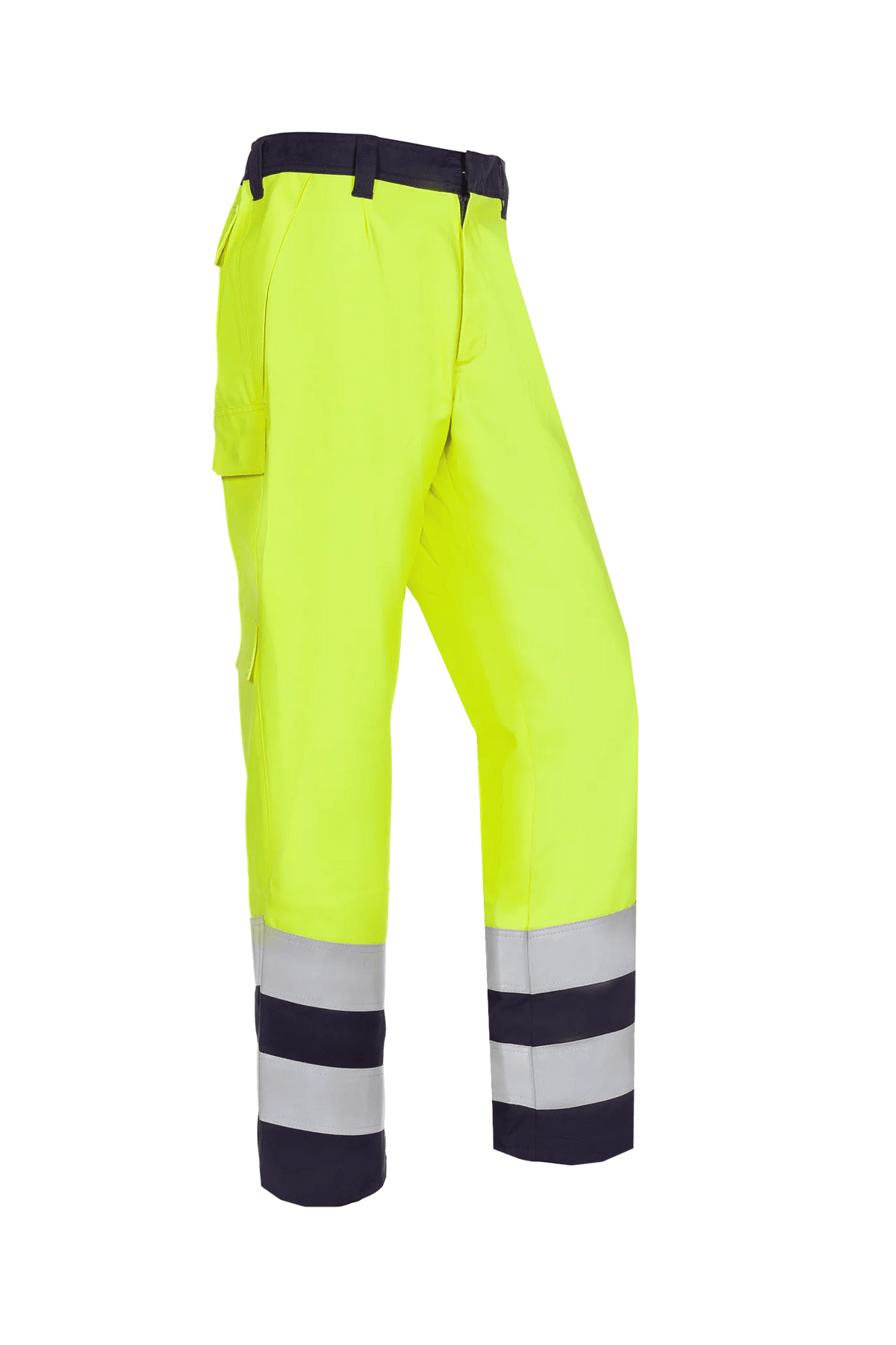 Sioen PRO Karden in High-vis yellow/Navy blue, side view