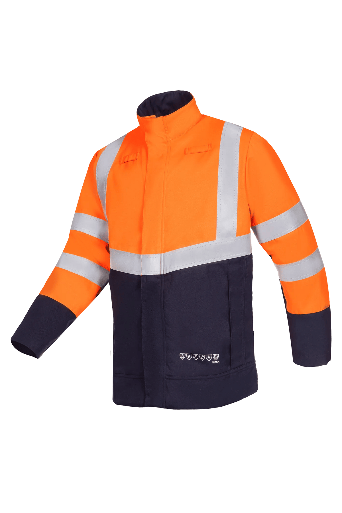Sioen PRO Pathal in High-vis orange/Navy blue, side view