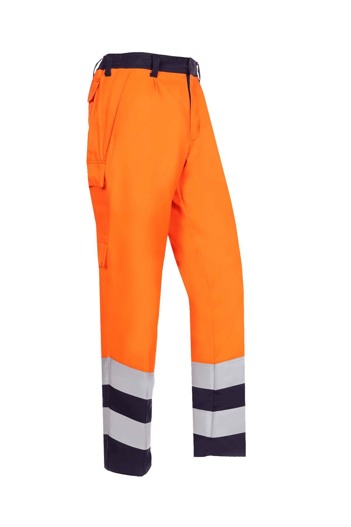 Sioen PRO Leste in High-vis orange/Navy blue, side view
