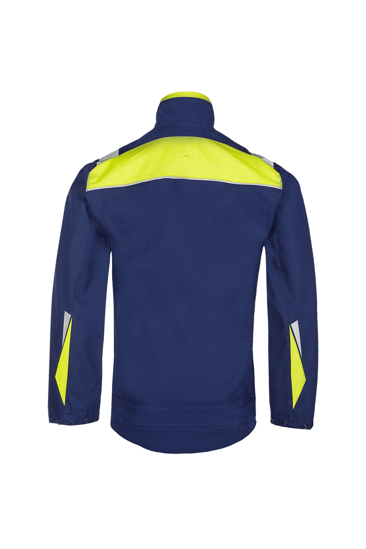 Sioen PRO Laruns in Sailor blue/High-vis yellow, back view