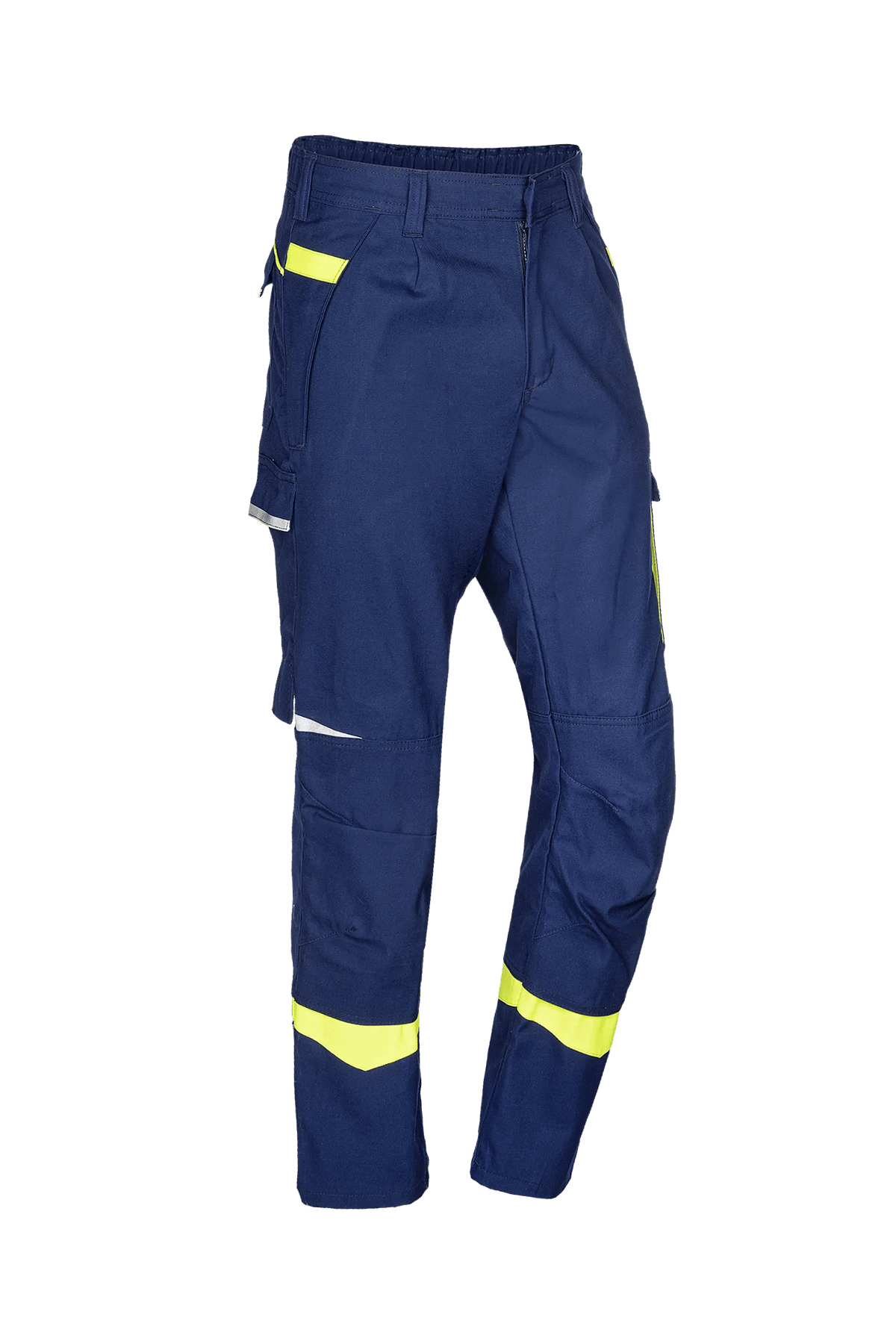 Sioen PRO Barcus in Sailor blue/High-vis yellow, side view