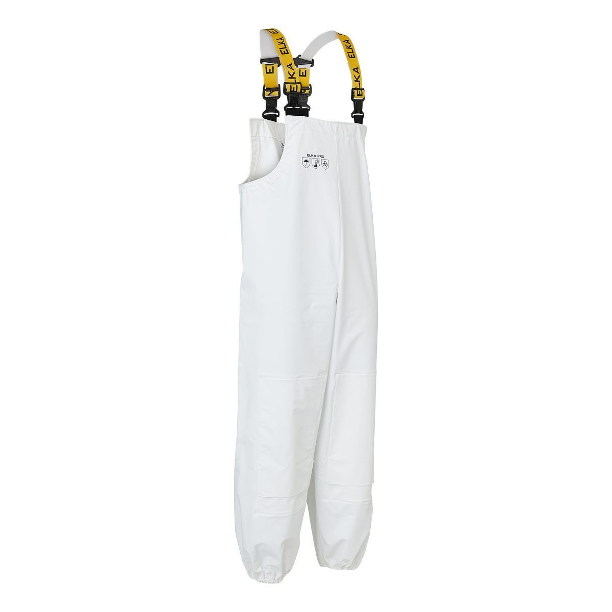 ELKA Rainwear ELKA PRO Bib & brace w/ pockets for knee pads in White