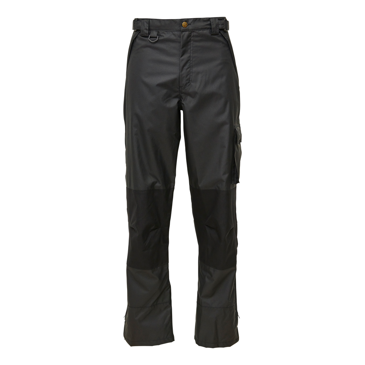 ELKA Rainwear Working Xtreme Oxford Trousers in Black, front view