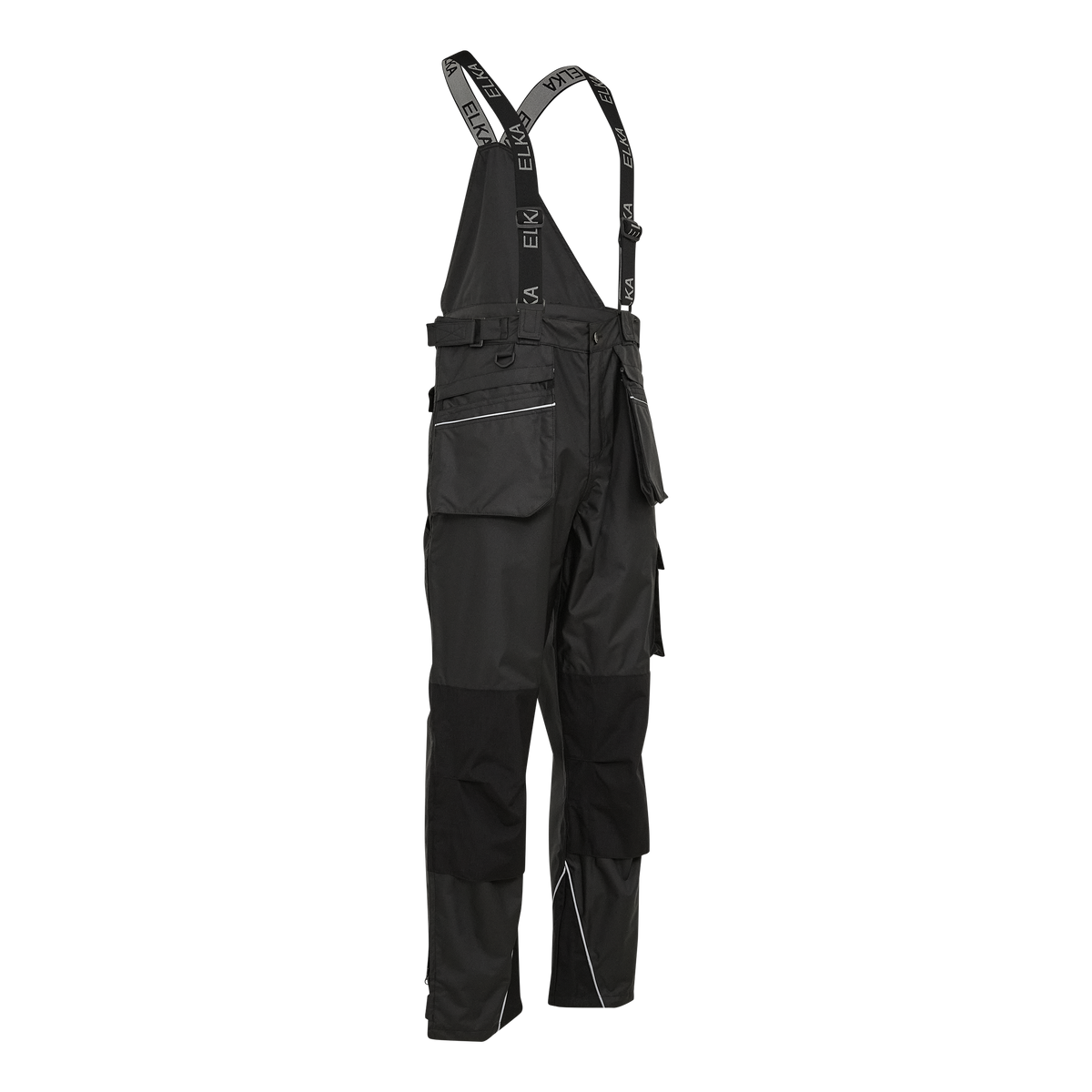 ELKA Rainwear Working Xtreme Combi Trousers in Black, front view