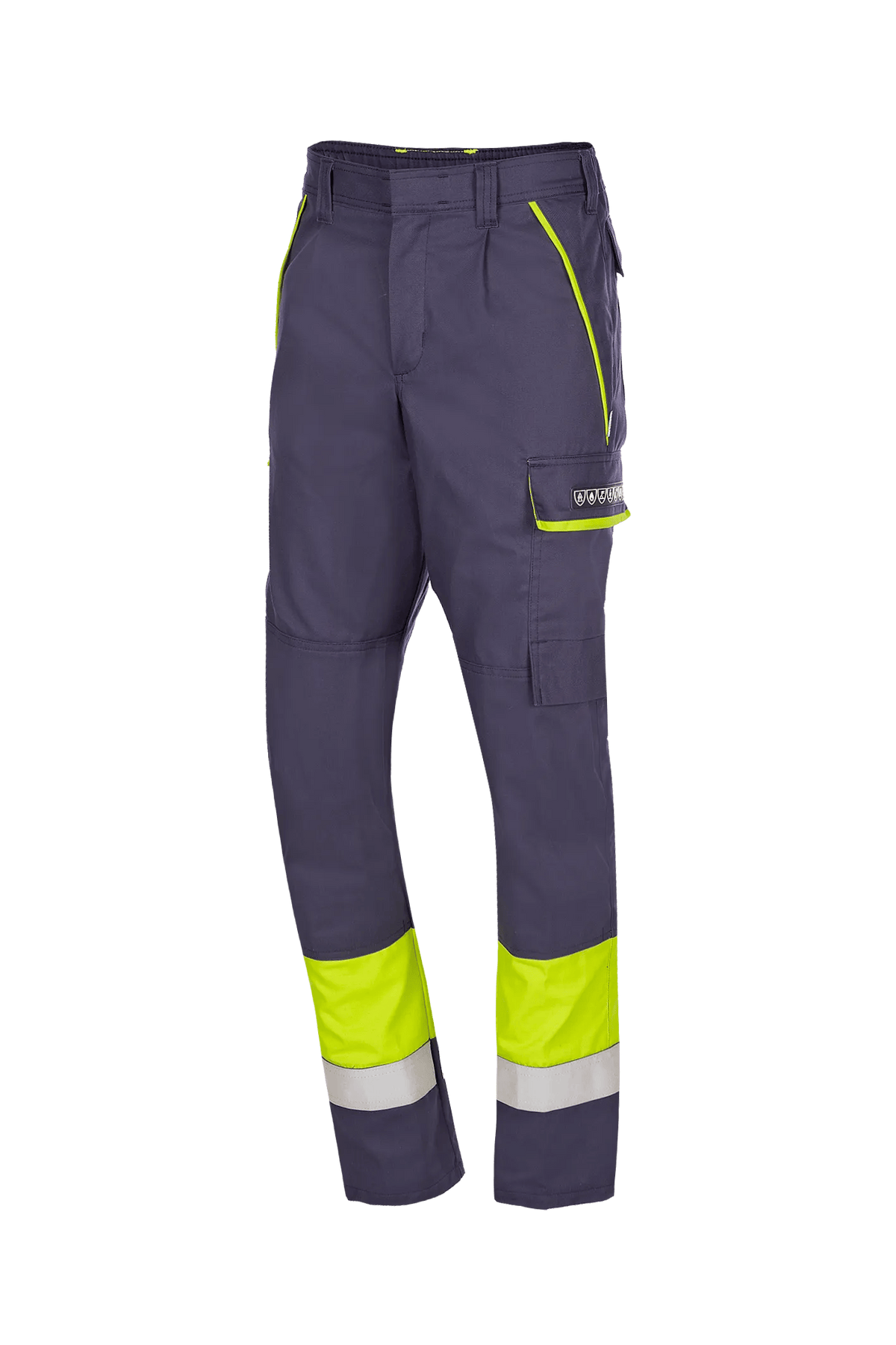 Sioen PRO Calanques in Navy blue/High-vis yellow, side view