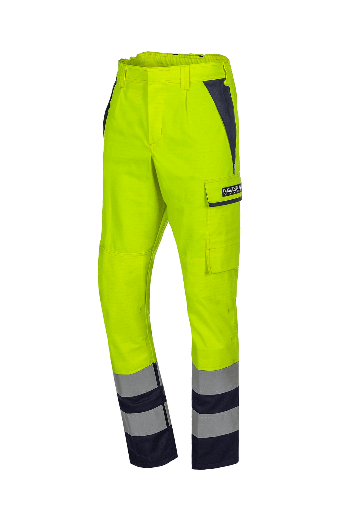 Sioen PRO Rondane in High-vis yellow/Navy blue, side view