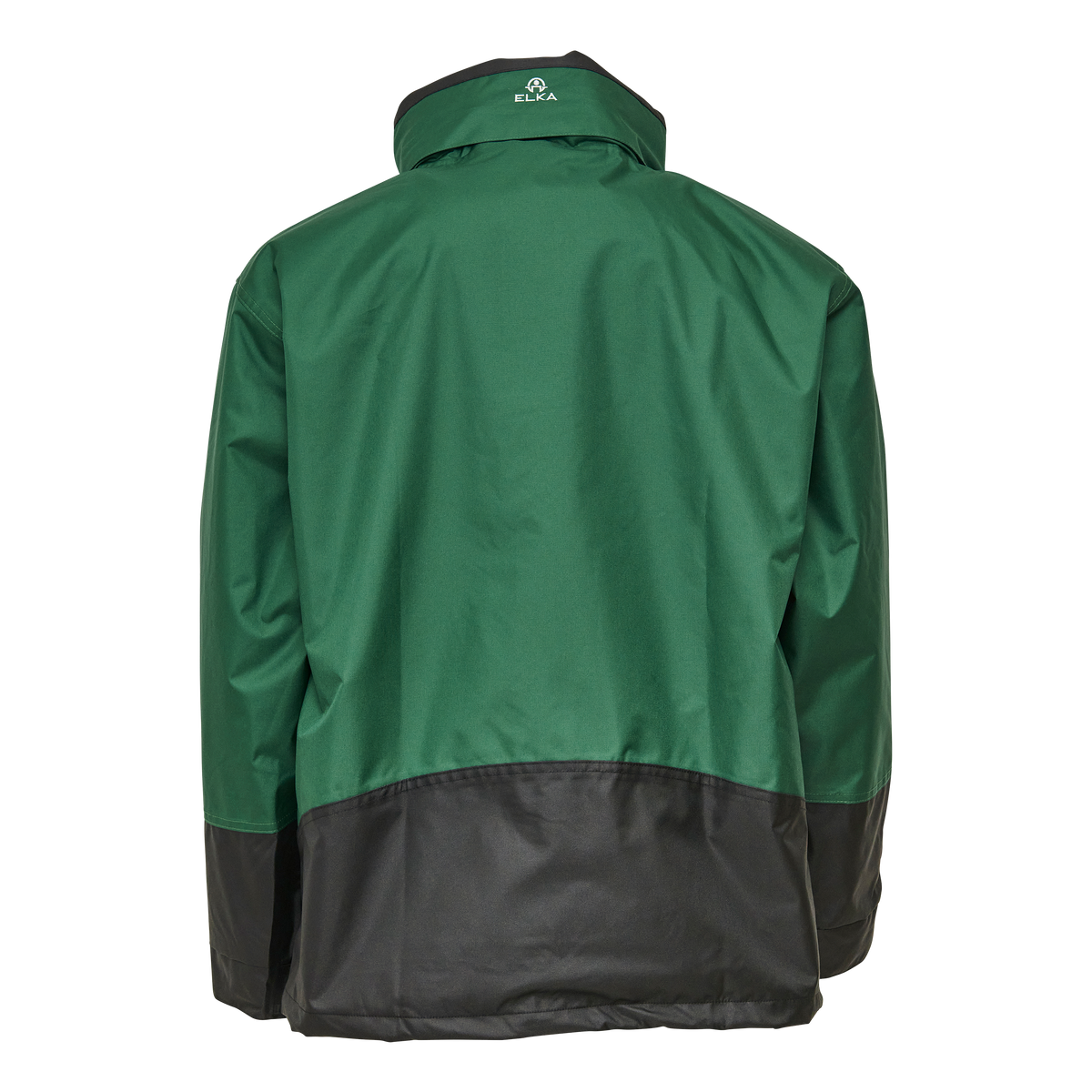 ELKA Rainwear Working Xtreme rain jacket with a 2-way zipper in Green/Black
