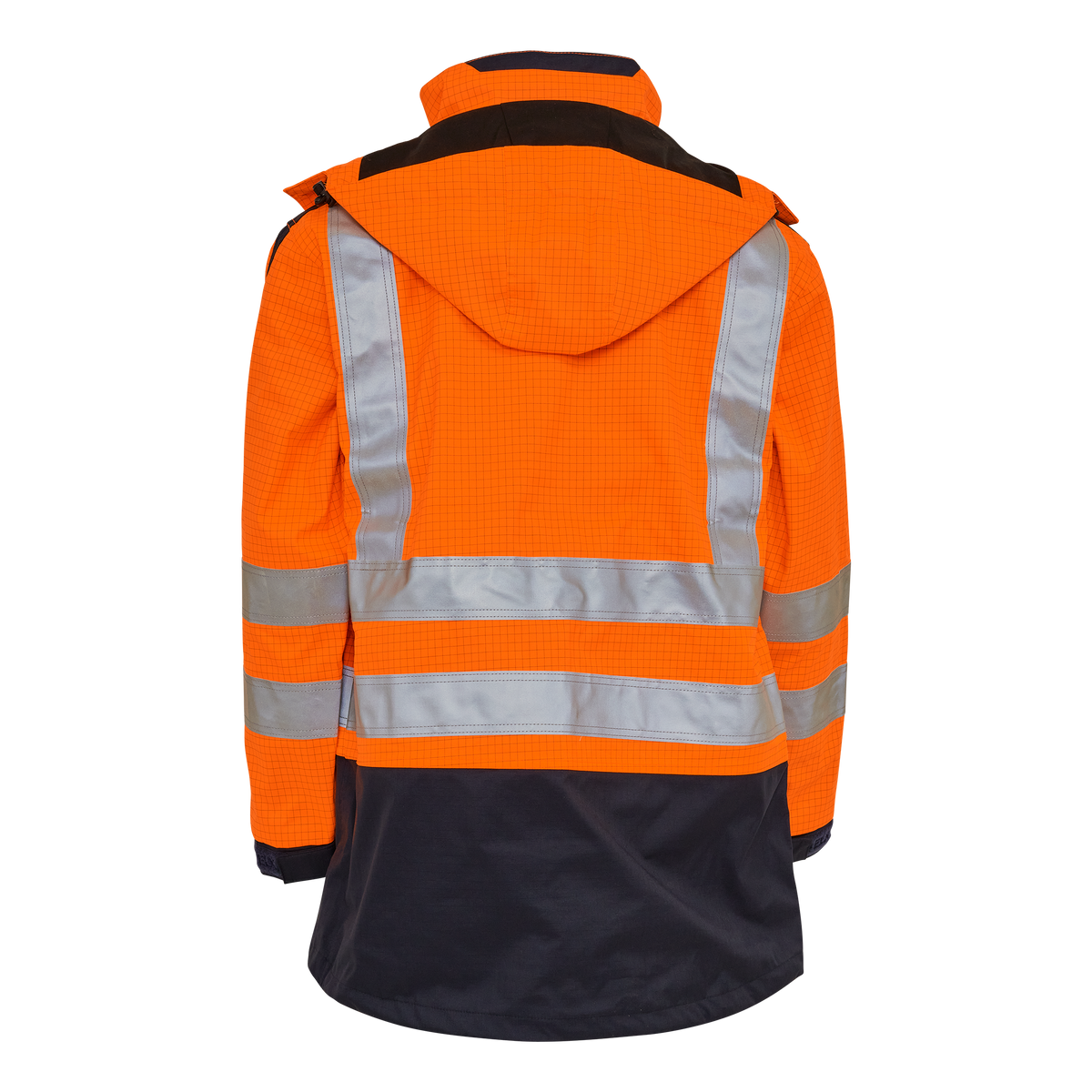 ELKA Rainwear Securetech Multinorm Electric Arc Jacket in Fl. Orange/Navy