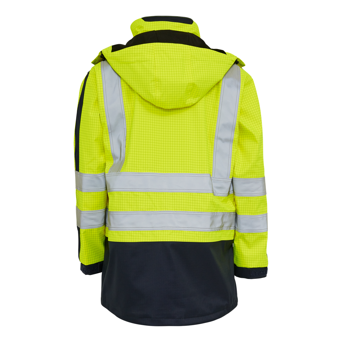 ELKA Rainwear Securetech Multinorm Electric Arc Jacket in Fl. Yellow/Navy