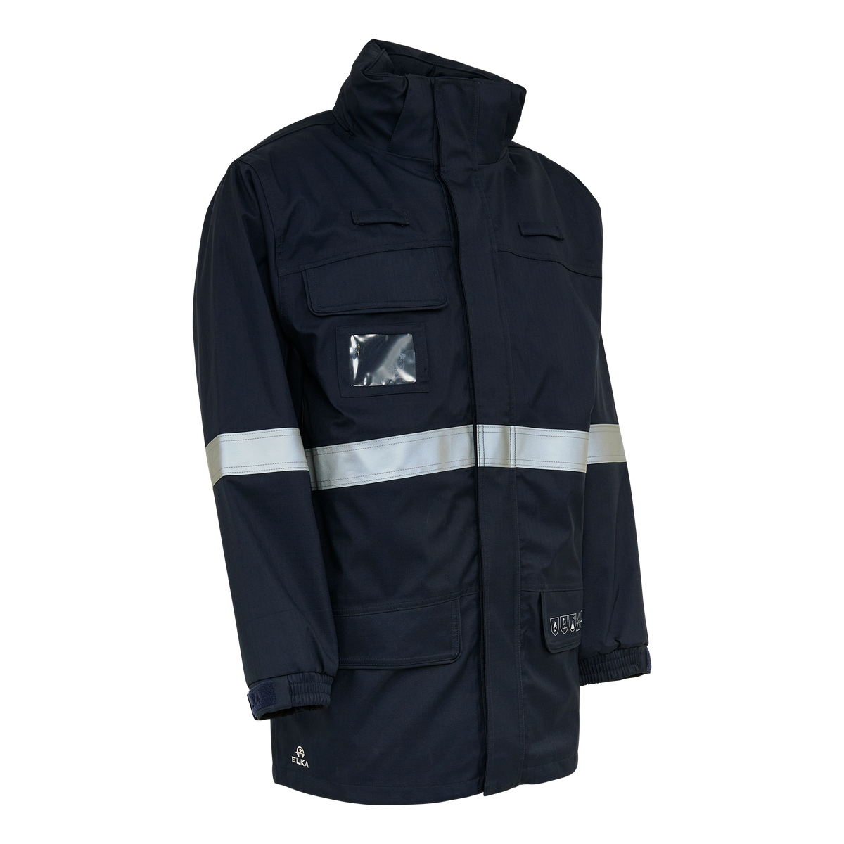 ELKA Rainwear Securetech Multinorm Electric Arc Jacket in Navy, front view