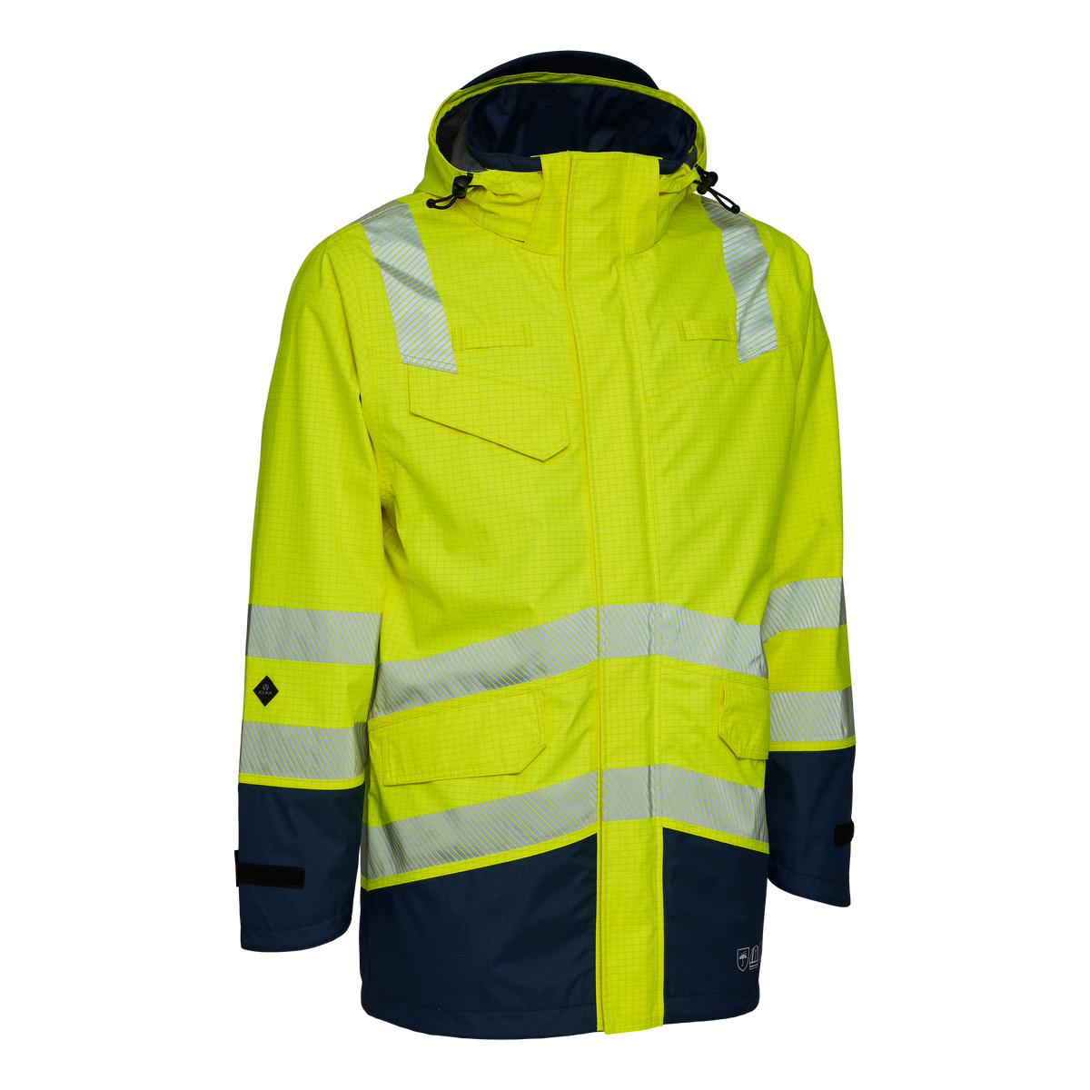 ELKA Rainwear Securetech Multinorm Electric Arc Jacket Class 2 in Fl. Yellow/Navy