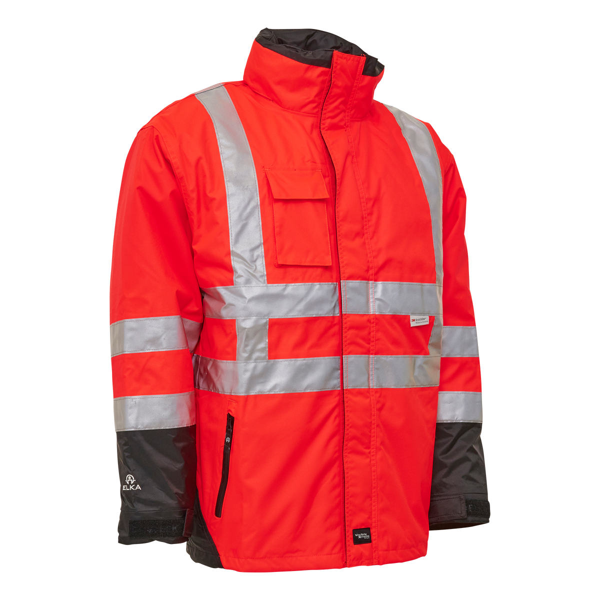 ELKA Rainwear Visible Xtreme 2-in-1 Jacket in Fl. Red/Black