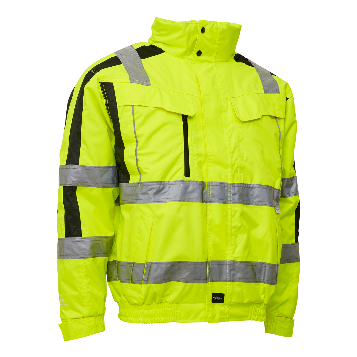 ELKA Rainwear Visible Xtreme 2-In-1 winter bomberjacket in Fl. Yellow/Black