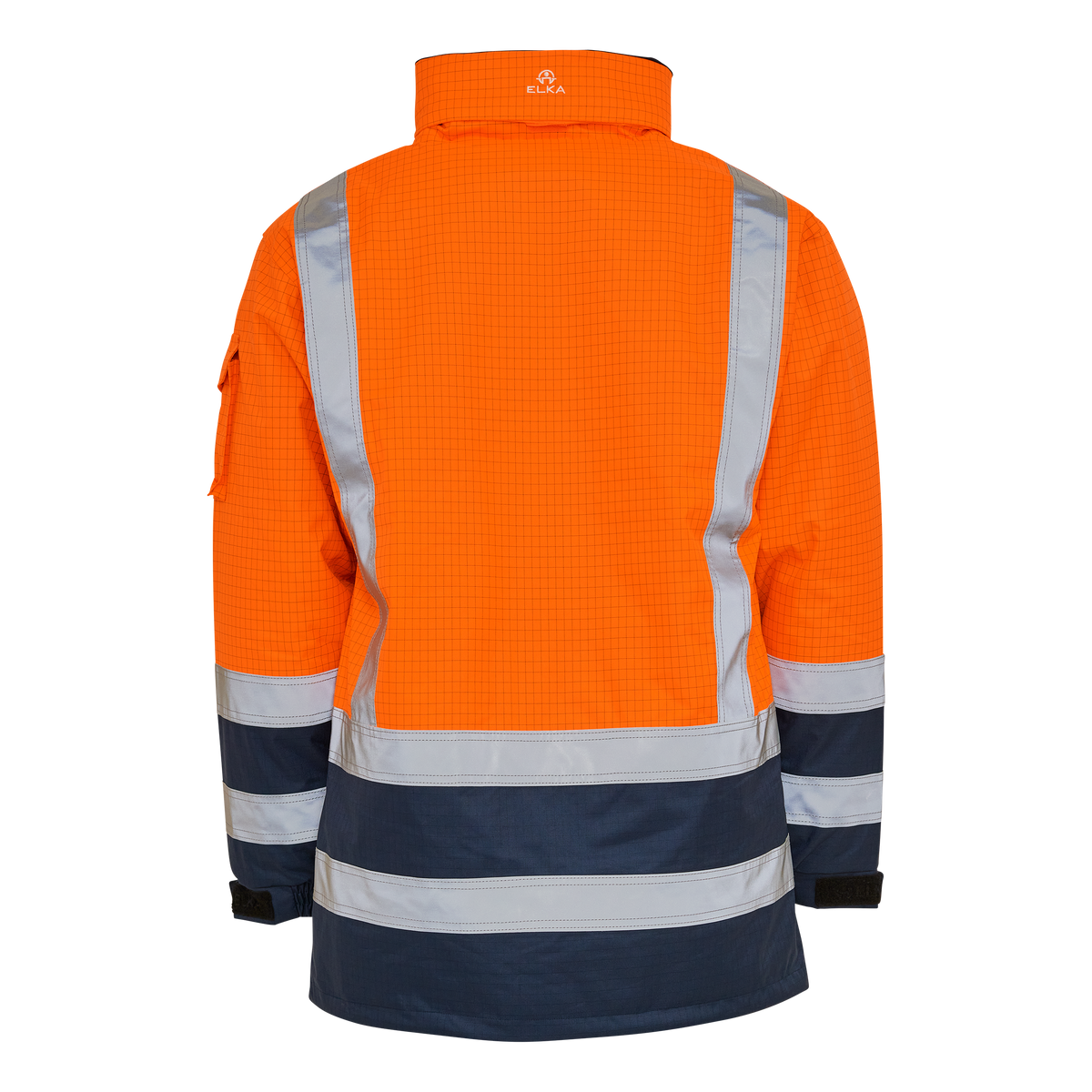 ELKA Rainwear Securetech Multinorm Shell Jacket in Fl. Orange/Navy