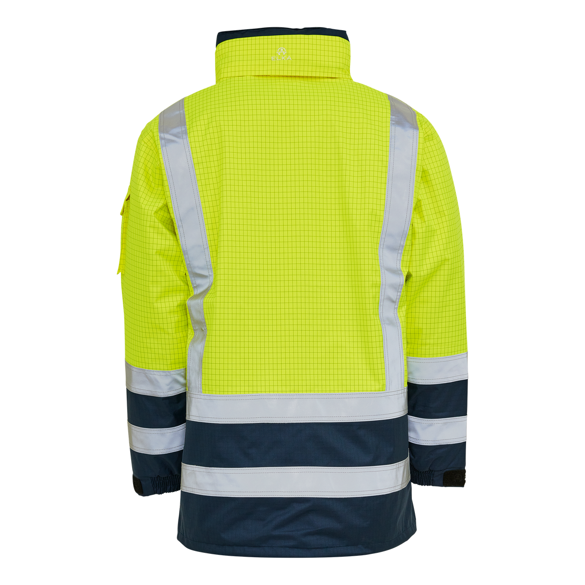 ELKA Rainwear Securetech Multinorm Shell Jacket in Fl. Yellow/Navy