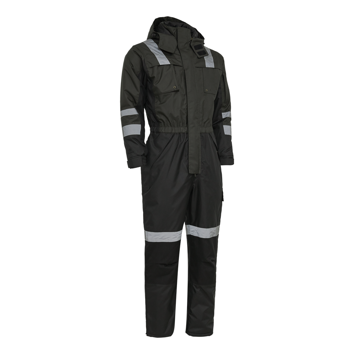 ELKA Rainwear Working Xtreme Winter Thermal Coverall woman in Grey/Black, front view