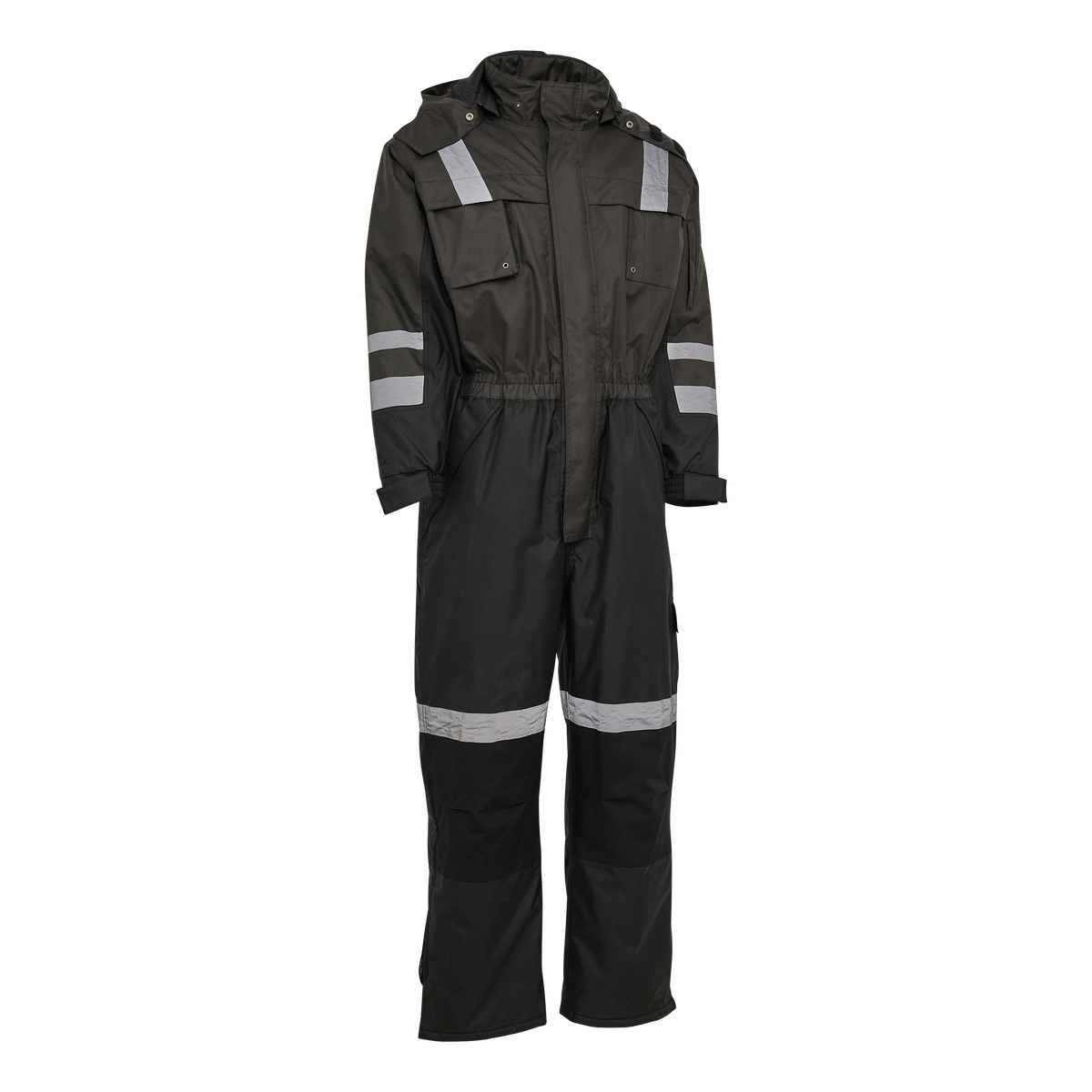 ELKA Rainwear Working Xtreme Winter Thermal Coverall in Grey/Black, front view
