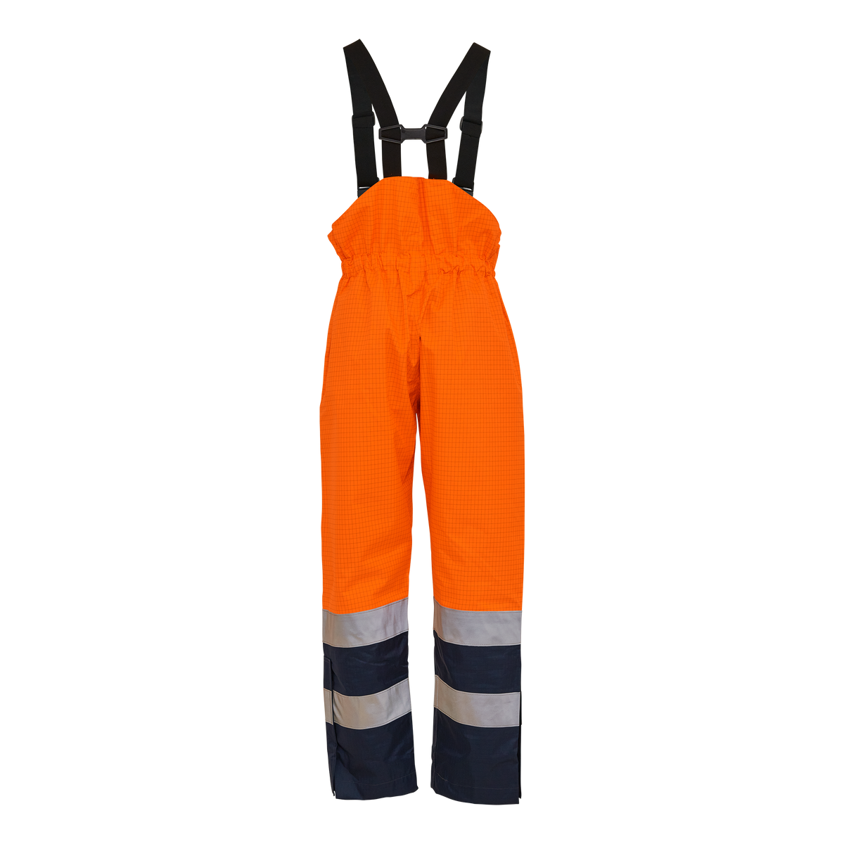 ELKA Rainwear Securetech Multinorm Bib & Brace in Fl. Orange/Navy