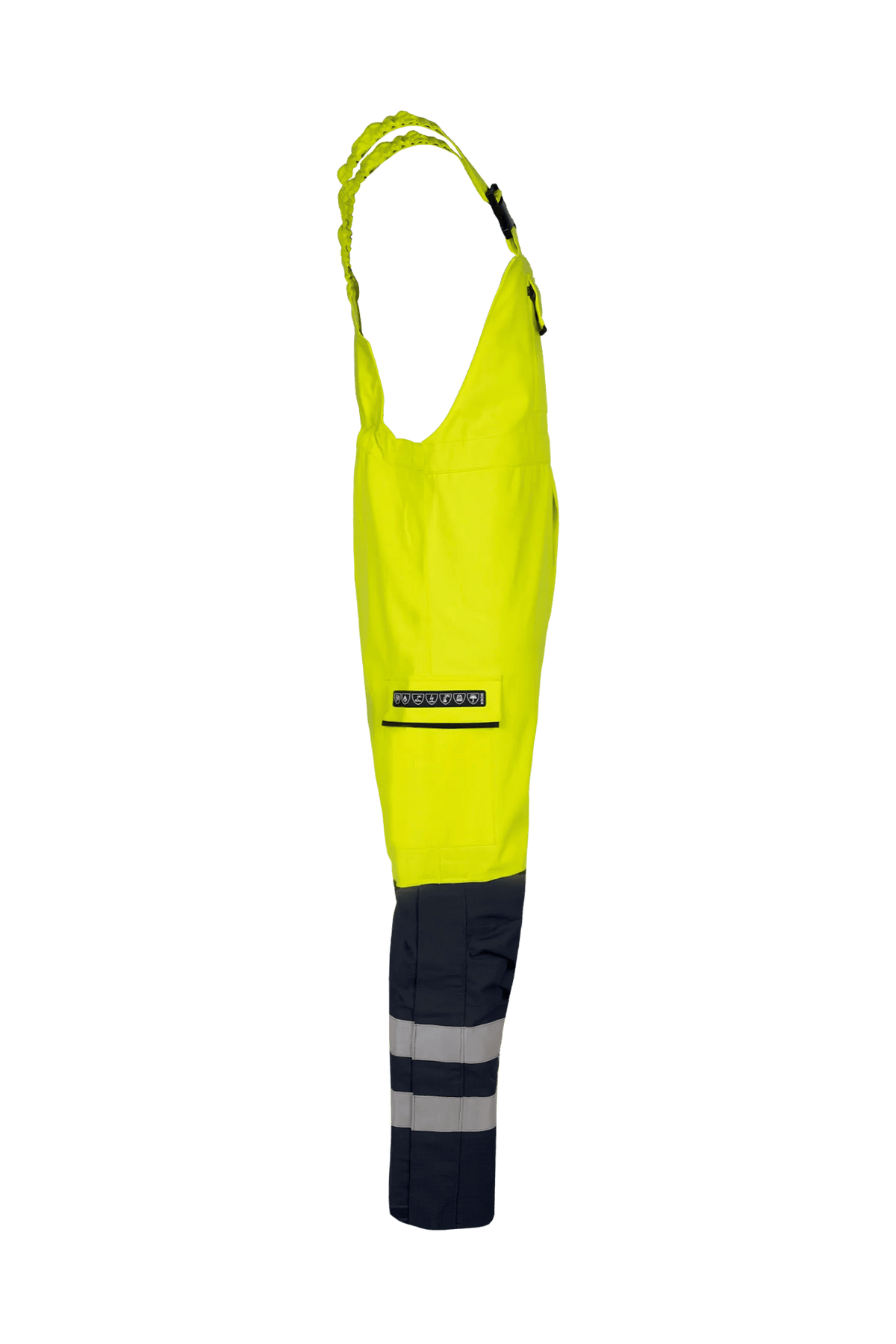 Sioen PRO Pedley in High-vis yellow/Navy blue, side view