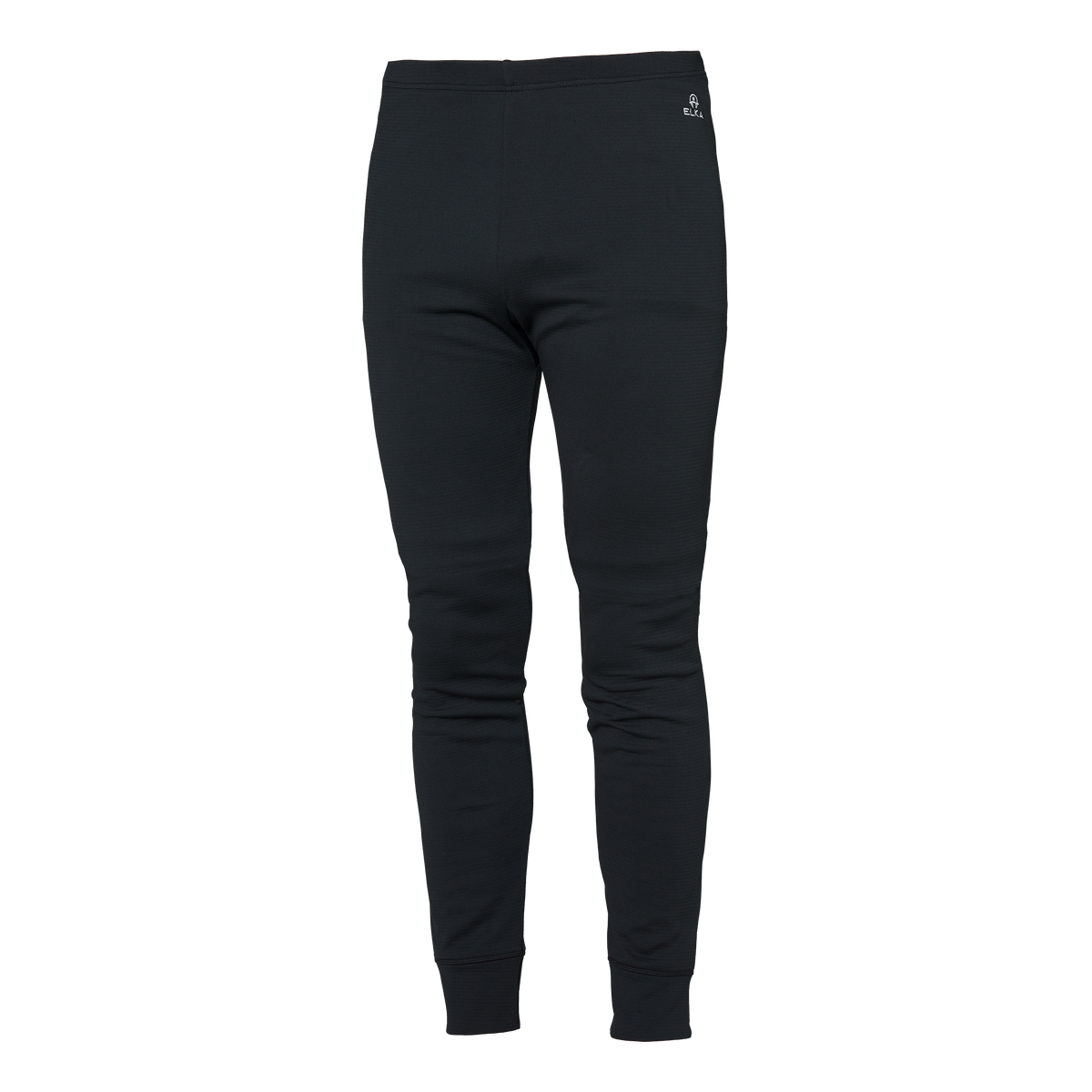 ELKA Rainwear Thermal Base Layer Under Trousers in Black, front view