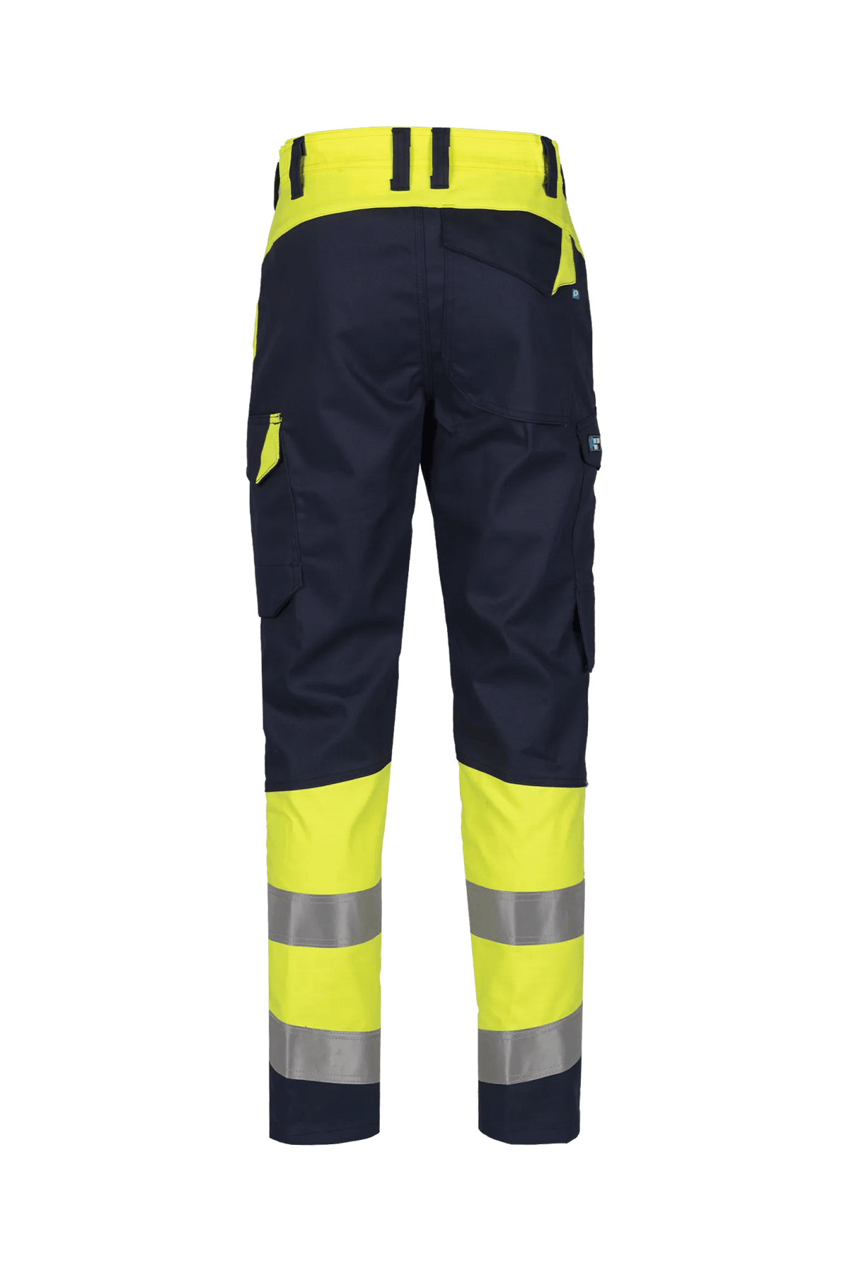 Sioen PRO Navi in Navy blue/High-vis yellow, back view
