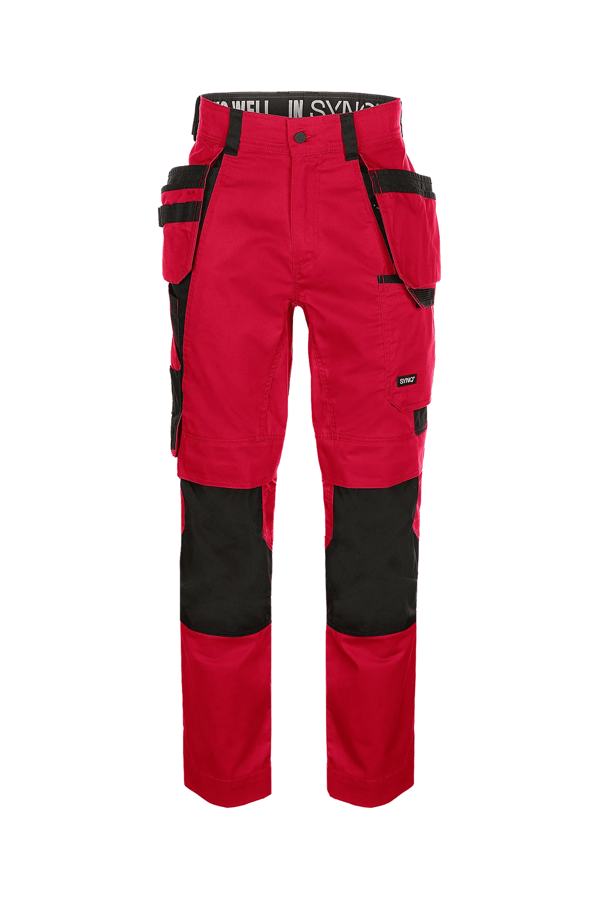 SYNQ Quarterback in Red/Black, front view