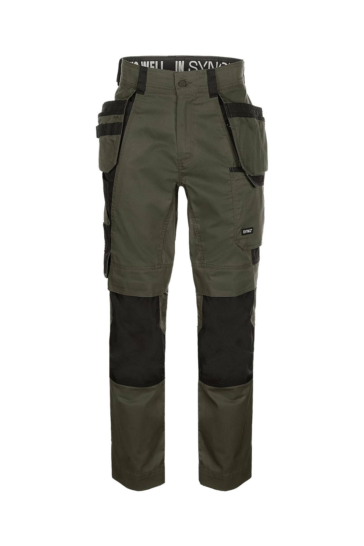 SYNQ Quarterback in Khaki green/Black, front view