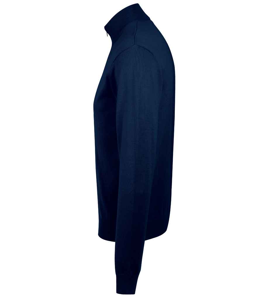 SOL'S Gordon Full Zip Cotton Acrylic Cardigan in Navy, side view