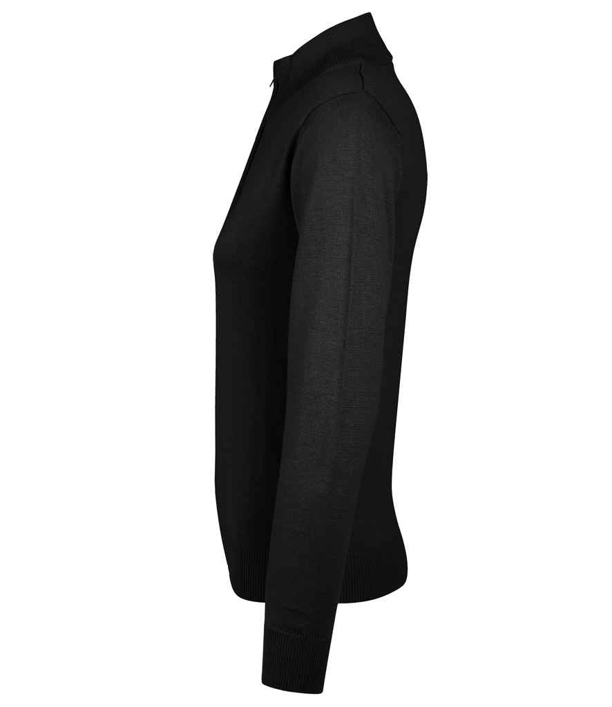 SOL'S Ladies Gordon Full Zip Cotton Acrylic Cardigan in Black, side view