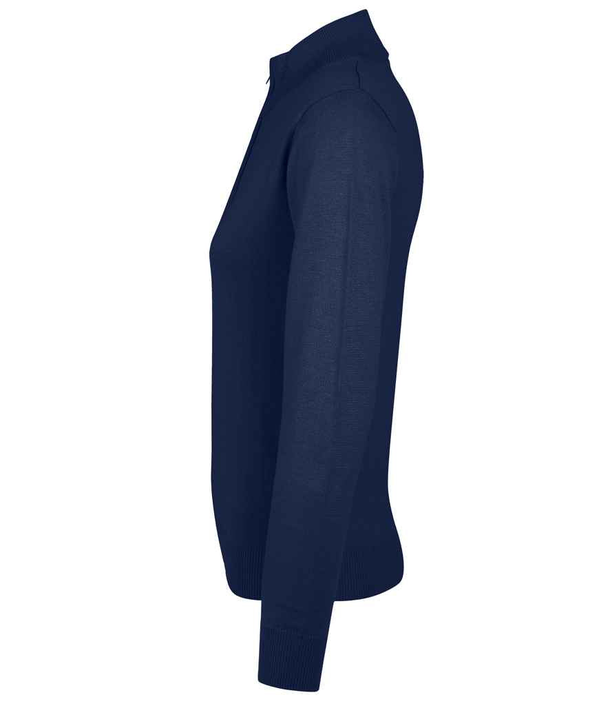SOL'S Ladies Gordon Full Zip Cotton Acrylic Cardigan in Navy, side view