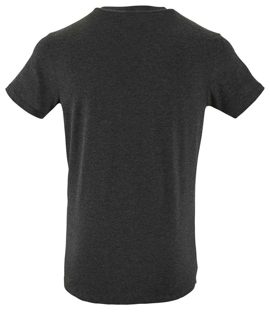 SOL'S Regent Fit T-Shirt in Charcoal Marl, back view