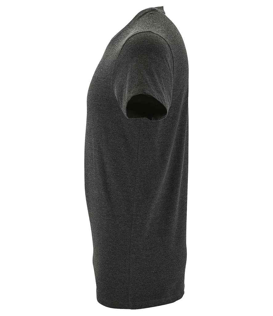 SOL'S Regent Fit T-Shirt in Charcoal Marl, side view