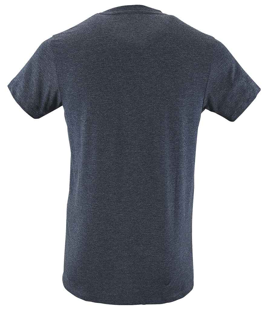 SOL'S Regent Fit T-Shirt in Heather Denim, back view