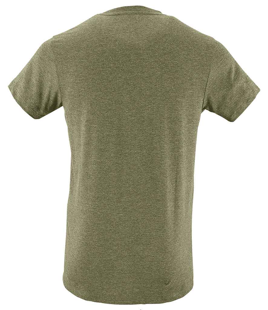 SOL'S Regent Fit T-Shirt in Heather Khaki, back view