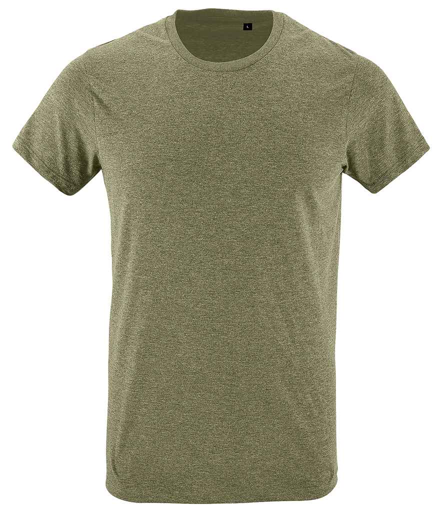 SOL'S Regent Fit T-Shirt in Heather Khaki, front view